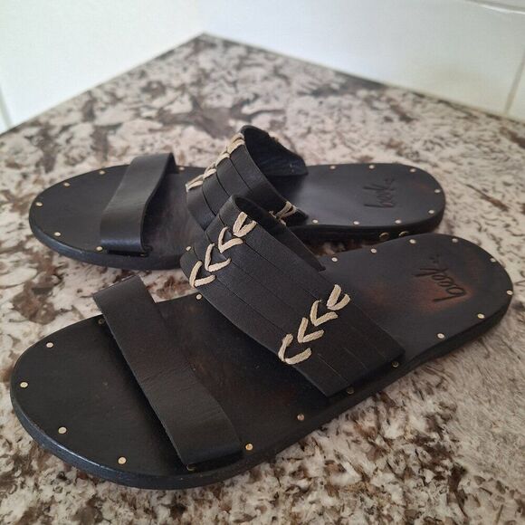 Beek Brown Leather Sandals size 6 - Picture 6 of 11